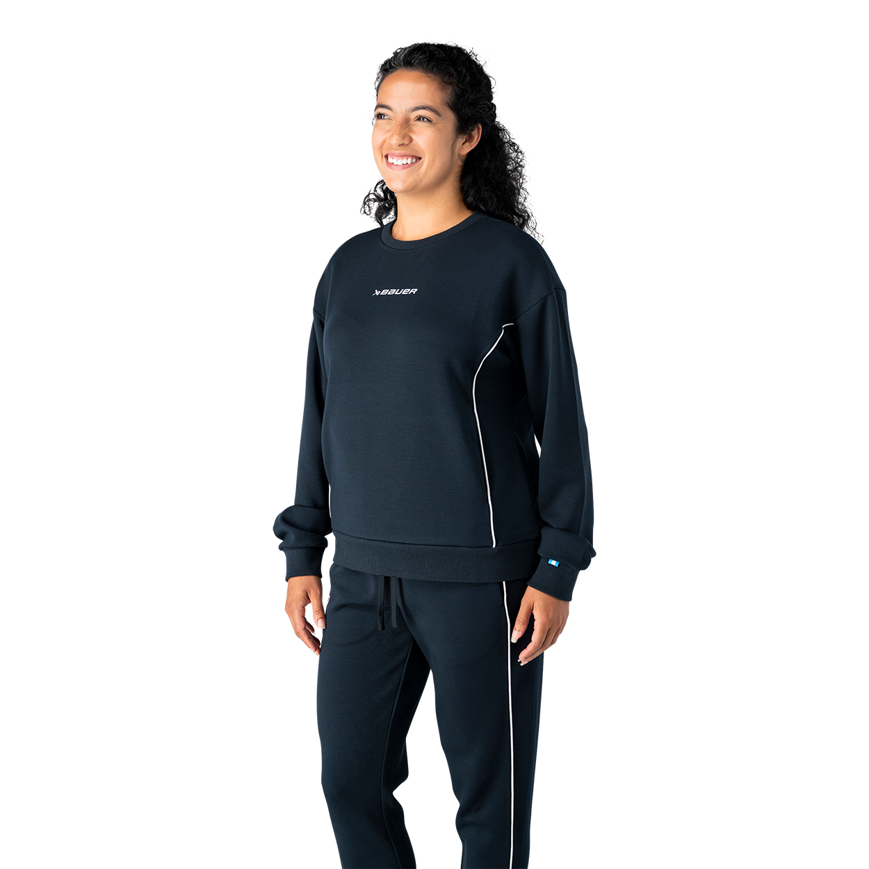 bauer-women-s-piping-crew-felpa-girocollo-donna image 5