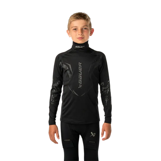 bauer-bodyguard-protective-baselayer-youth-maglia-protettiva-con-collo-kevlar image 1