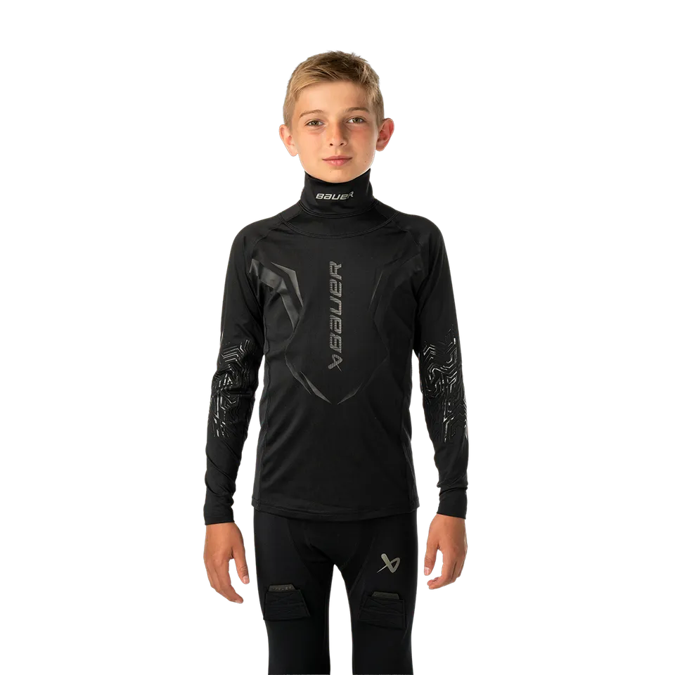 bauer-bodyguard-protective-baselayer-youth-maglia-protettiva-con-collo-kevlar image 1