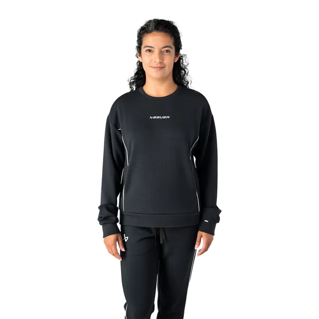 bauer-women-s-piping-crew-felpa-girocollo-donna image 1