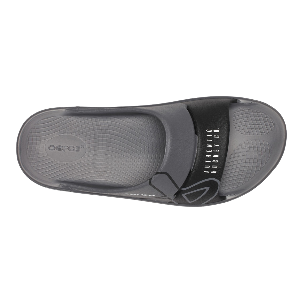 bauer-x-oofos-sport-slide-junior-ciabatte-recupero-grigio-s25 image 7