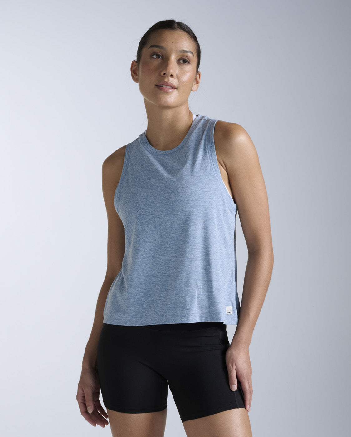 2xu-form-soft-jersey-relaxed-tank-donna-azzurro image 1