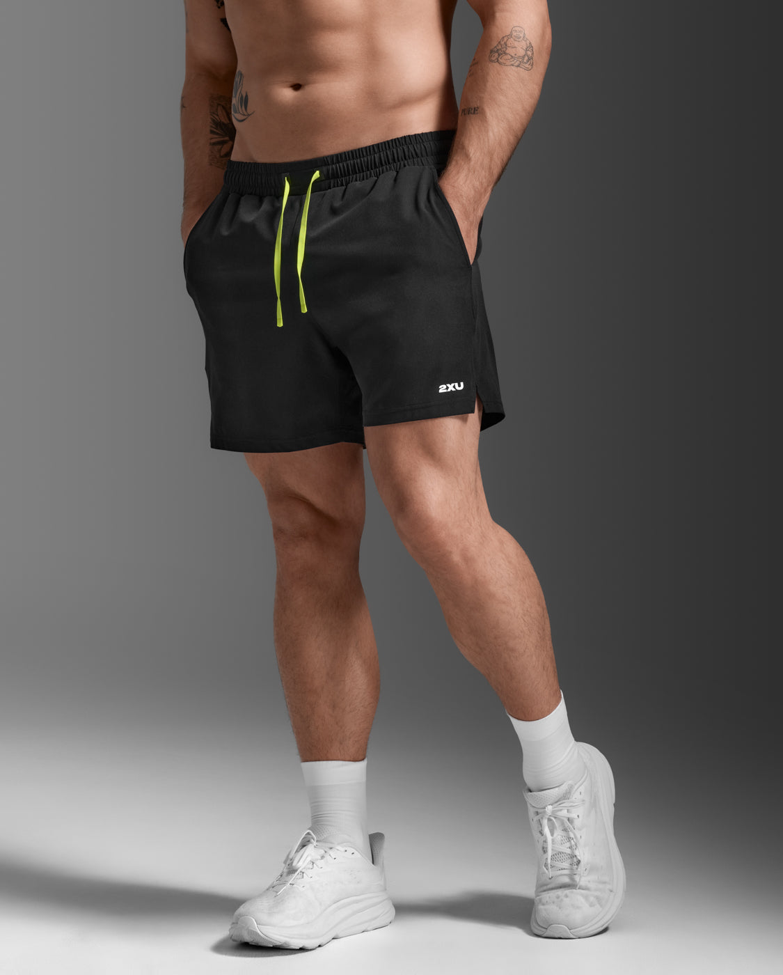 2xu-aero-hybrid-swim-shorts-running-nuoto-nero image 3