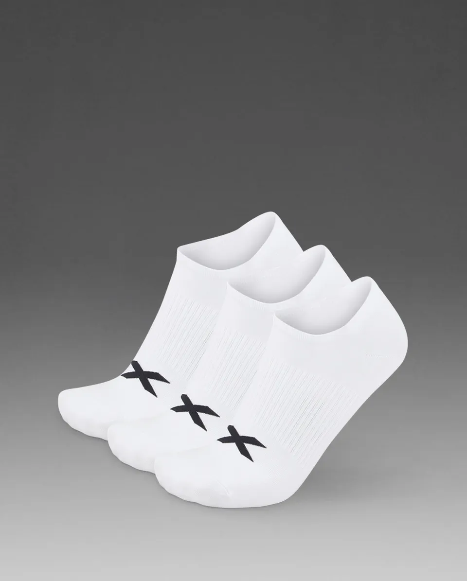 2xu-vectr-invisible-socks-3-pack-calzini-unisex-bianco image 1