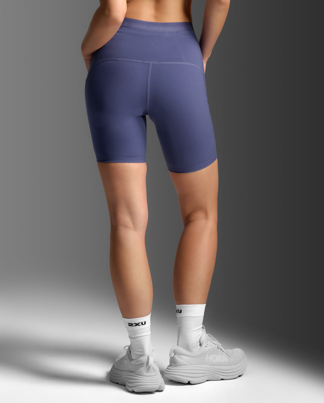 2xu-form-stash-hi-rise-6-compression-short-con-tasche-viola image 2