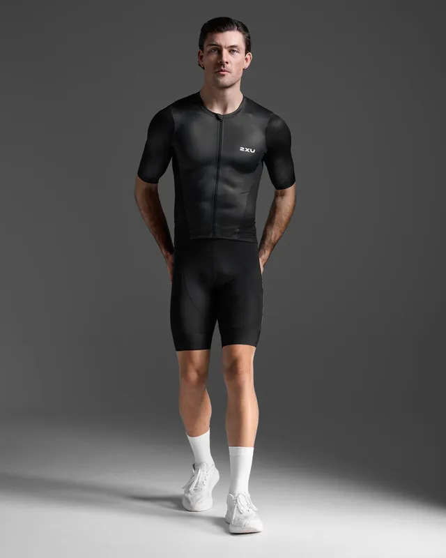 2xu-aero-hex-tri-top-maniche-corte-top-triathlon-nero image 1
