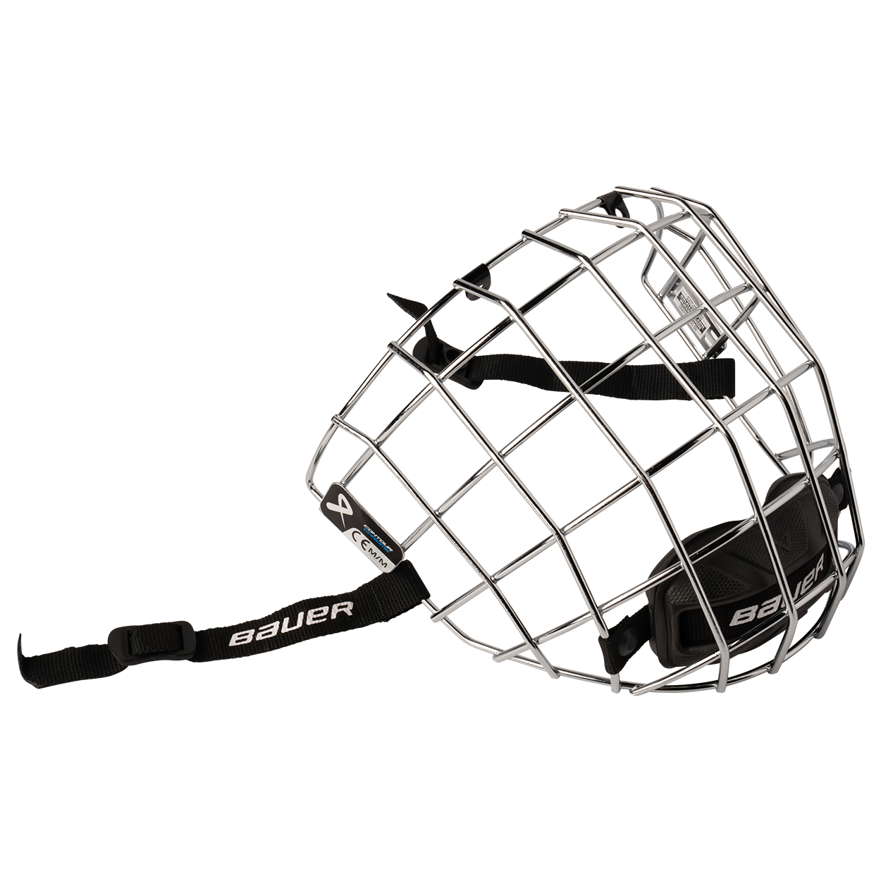 bauer-contour-chrome-gabbia-casco-hockey-acciaio image 1