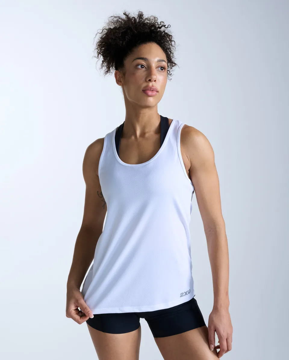 2xu-aero-singlet-canotta-running-donna-bianco image 1