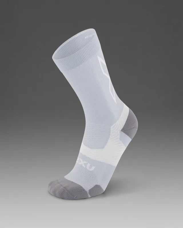 2xu-vectr-light-cushion-crew-socks-grigio-calze-running-ammortizzate image 1