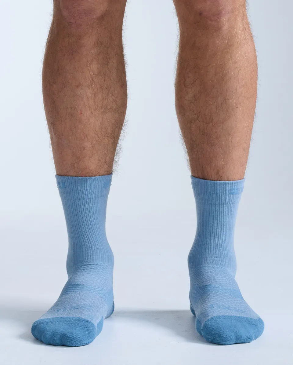 2xu-vectr-light-cushion-merino-crew-socks-calze-running-azzurre image 1