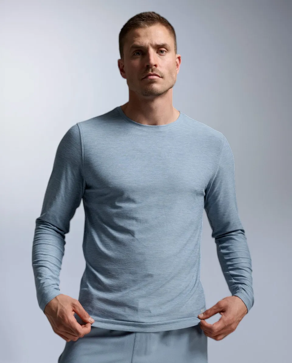 2xu-signature-long-sleeve-maglia-manica-lunga-uomo-blu image 1