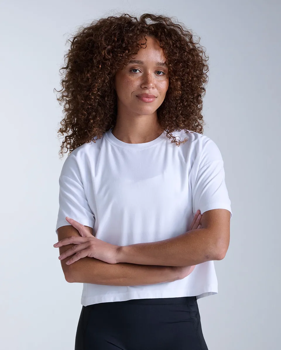 2xu-form-soft-jersey-relaxed-tee-donna-maglia-training-bianca image 1