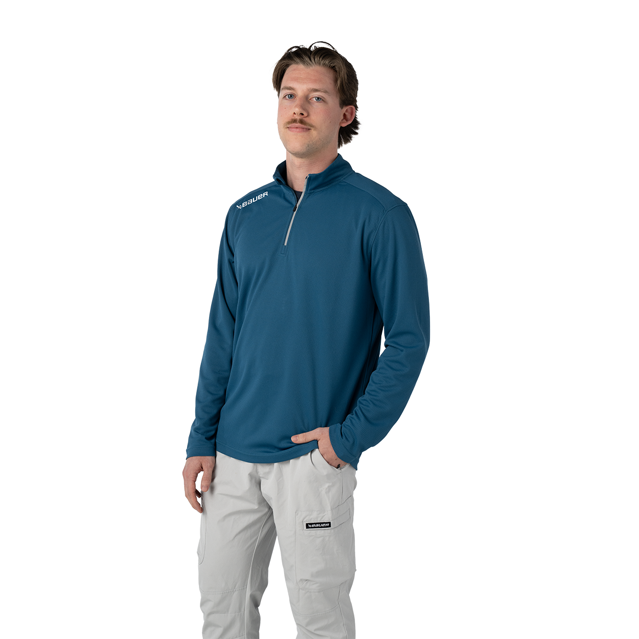 bauer-performance-quarter-zip-senior-maglia-tecnica-mezza-zip image 3