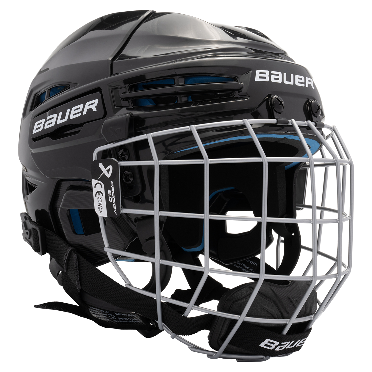 bauer-prodigy-2-0-casco-hockey-ghiaccio-giovani-combo-con-gabbia image 1