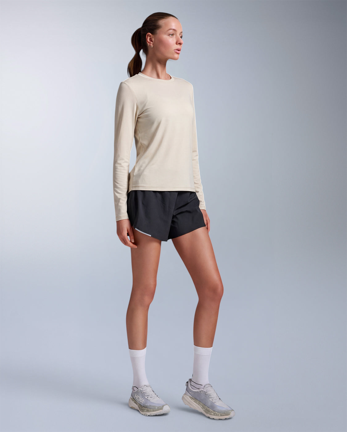 2xu-ignition-wool-donna-maglia-termica-manica-lunga-beige image 4
