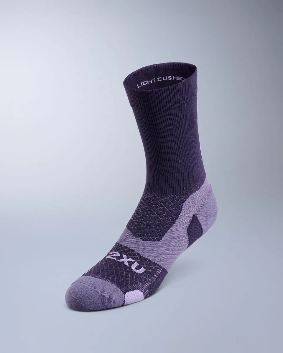 2xu-vectr-light-cushion-crew-socks-viola-uomo-calze-running-ammortizzate image 1