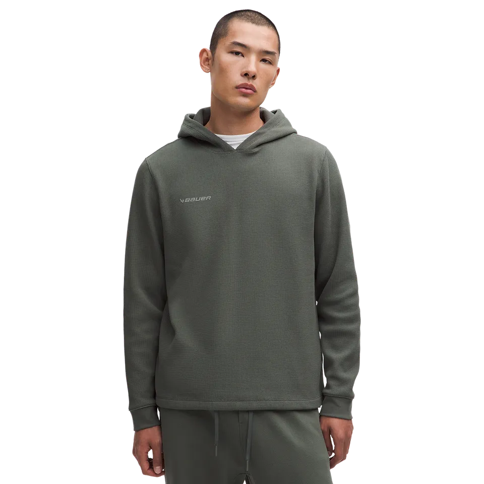 bauer-x-lululemon-felpa-cappuccio-waffle-knit-uomo-slim-fit image 1