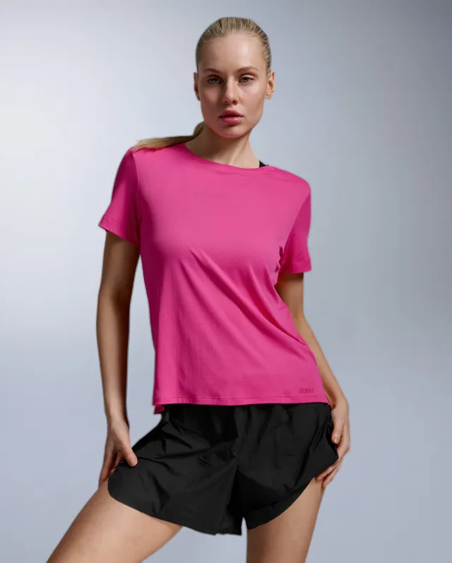 2xu-aero-trail-tee-donna-maglia-trail-running-rosa-upf-50 image 1