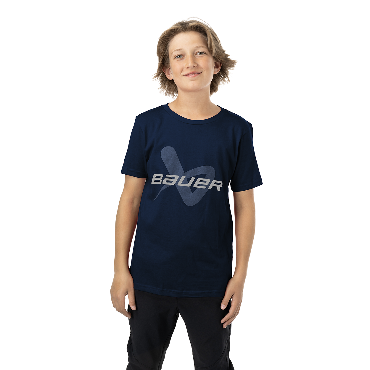 bauer-core-shortsleeve-lockup-tee-youth-t-shirt-hockey-ragazzi image 2