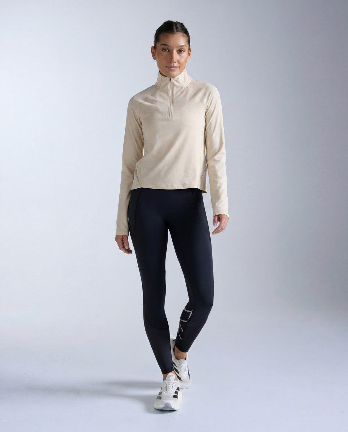 2xu-aero-trail-1-2-zip-donna-beige image 3