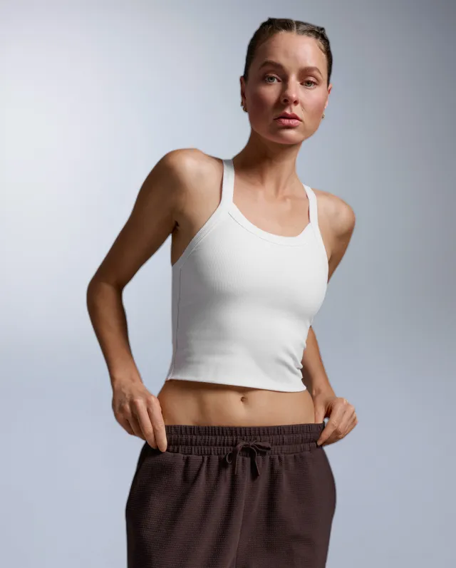 2xu-fluid-tencel-ribbed-crop-singlet-canotta-donna-bianca image 1
