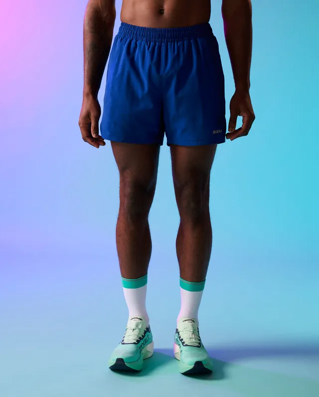 2xu-aero-5-inch-shorts-da-running-uomo-blu image 1