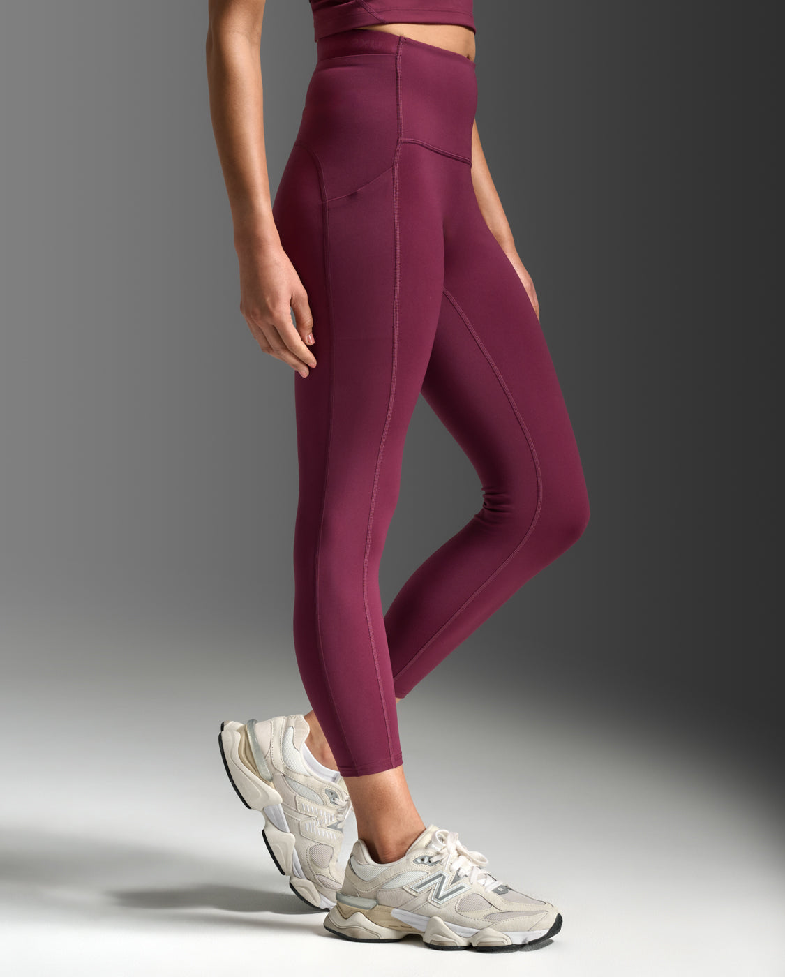 2xu-form-stash-hi-rise-compression-7-8-tights-donna-con-tasche-bordeaux image 2