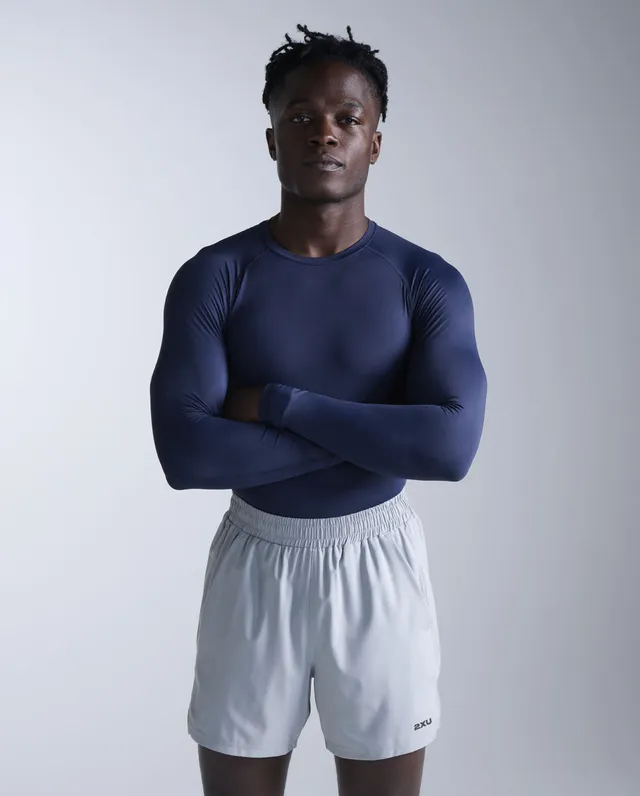 2xu-core-compression-maglia-manica-lunga-blu-pwx-mesh image 1