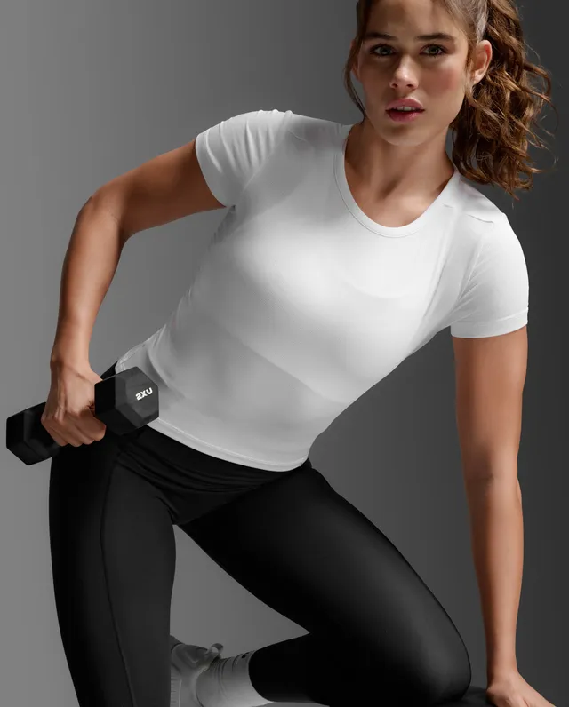 2xu-fluid-modal-ribbed-crop-tee-donna-fitted-maglia-crop image 1