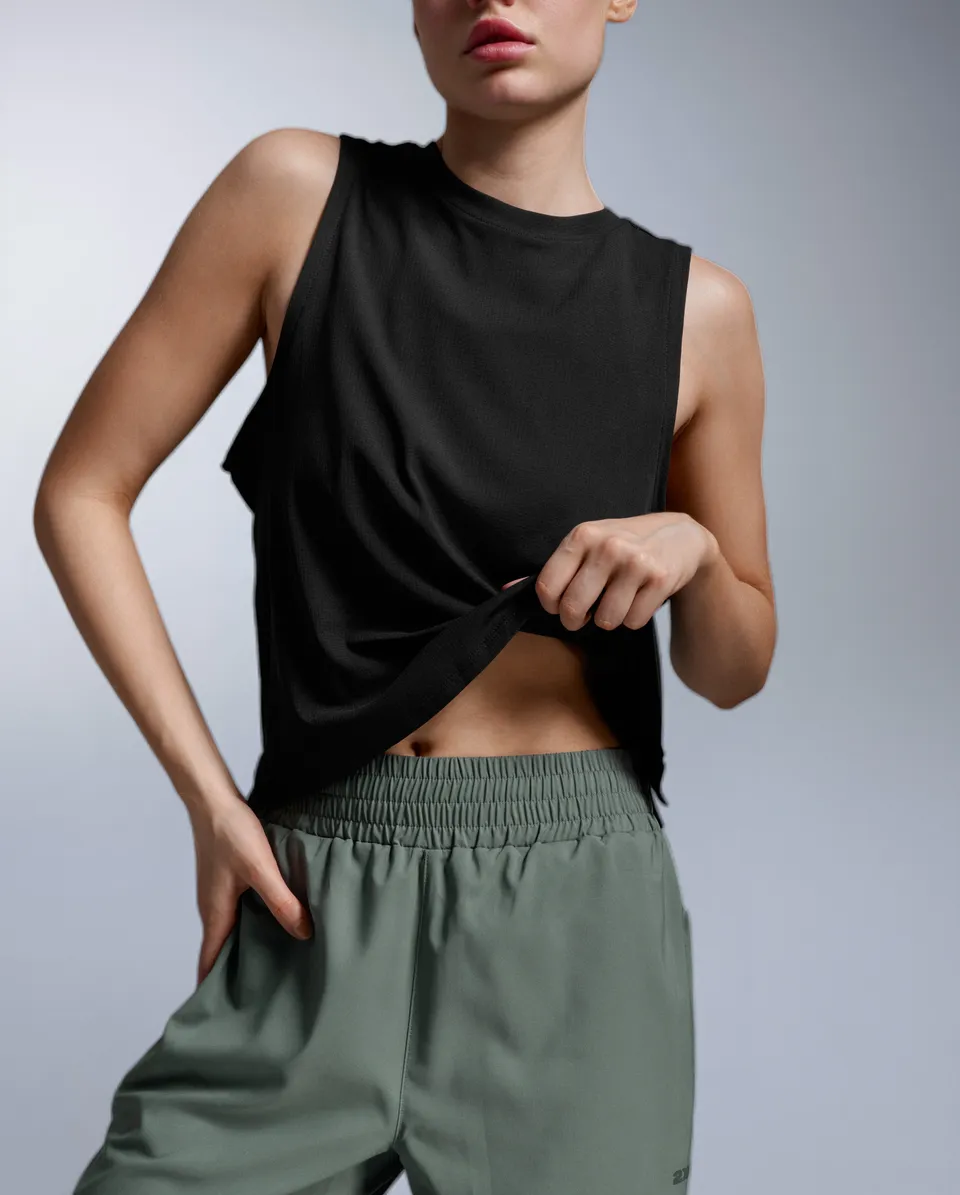 2xu-aero-trail-tank-donna-nero-loose-fit image 1