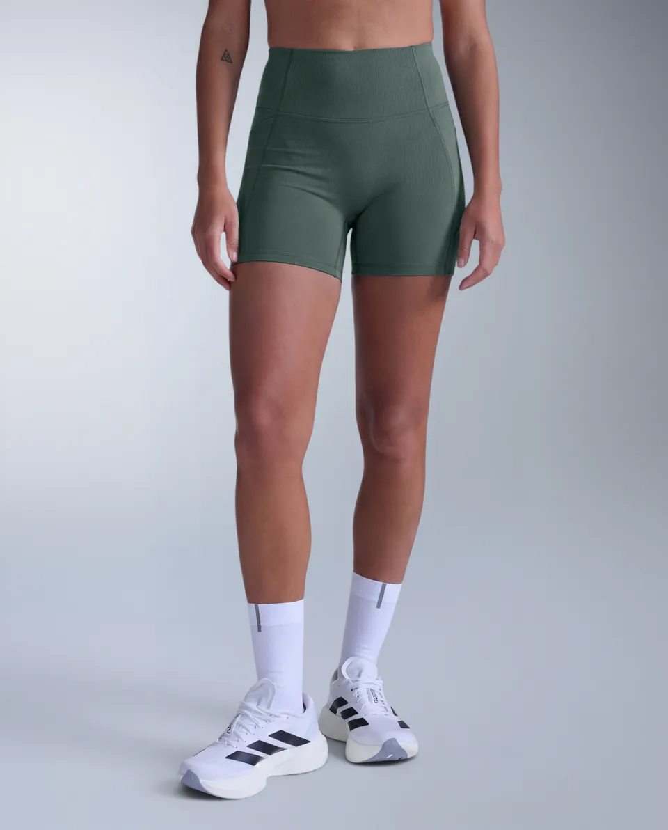 2xu-aero-mesh-hi-rise-shorts-compressione-4-verde image 1