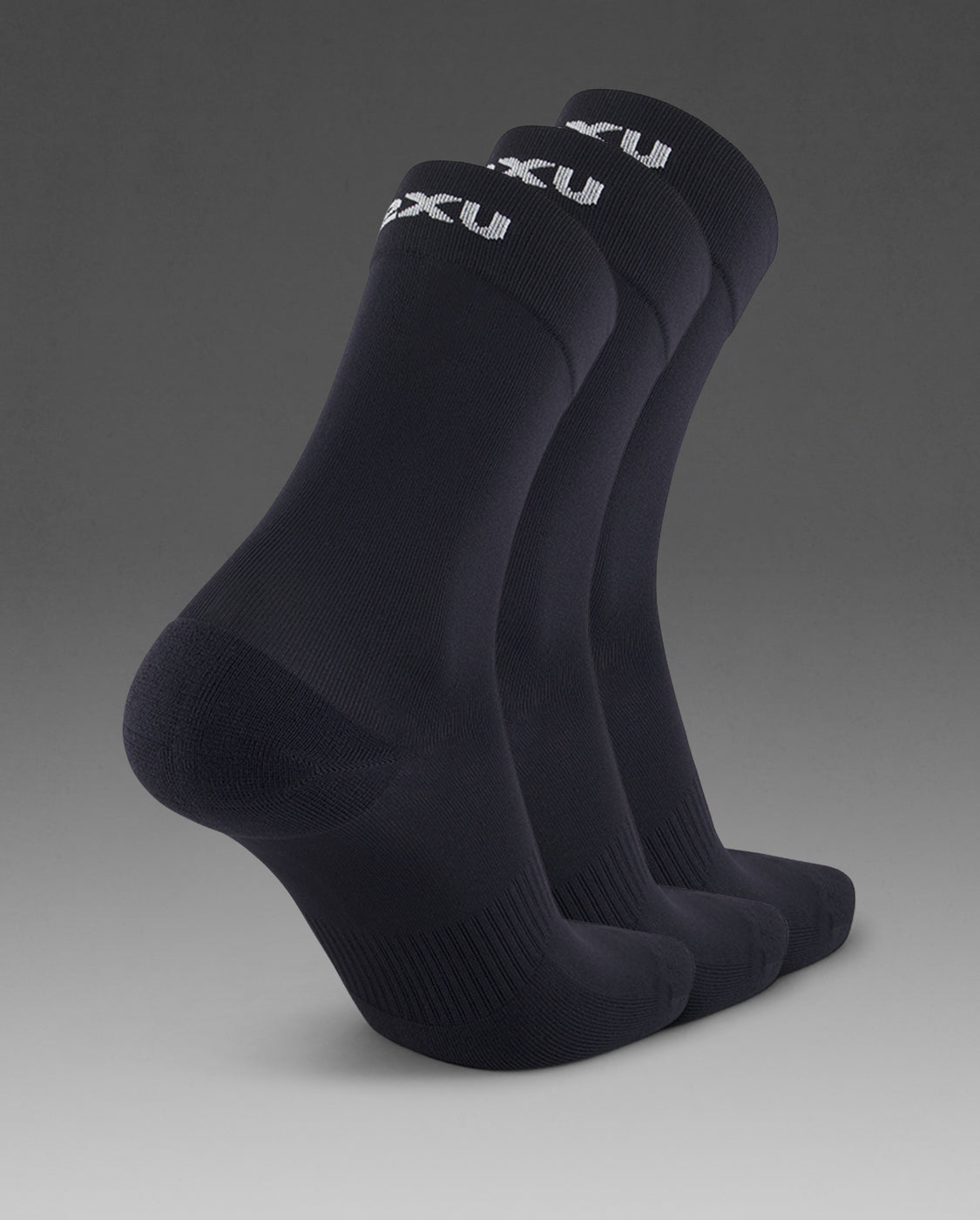 2xu-crew-socks-3-pack-nero-calze-running-training-uomo image 2