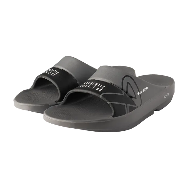 bauer-oofos-sport-slide-senior-grigie-ciabatte-recupero-s25 image 1