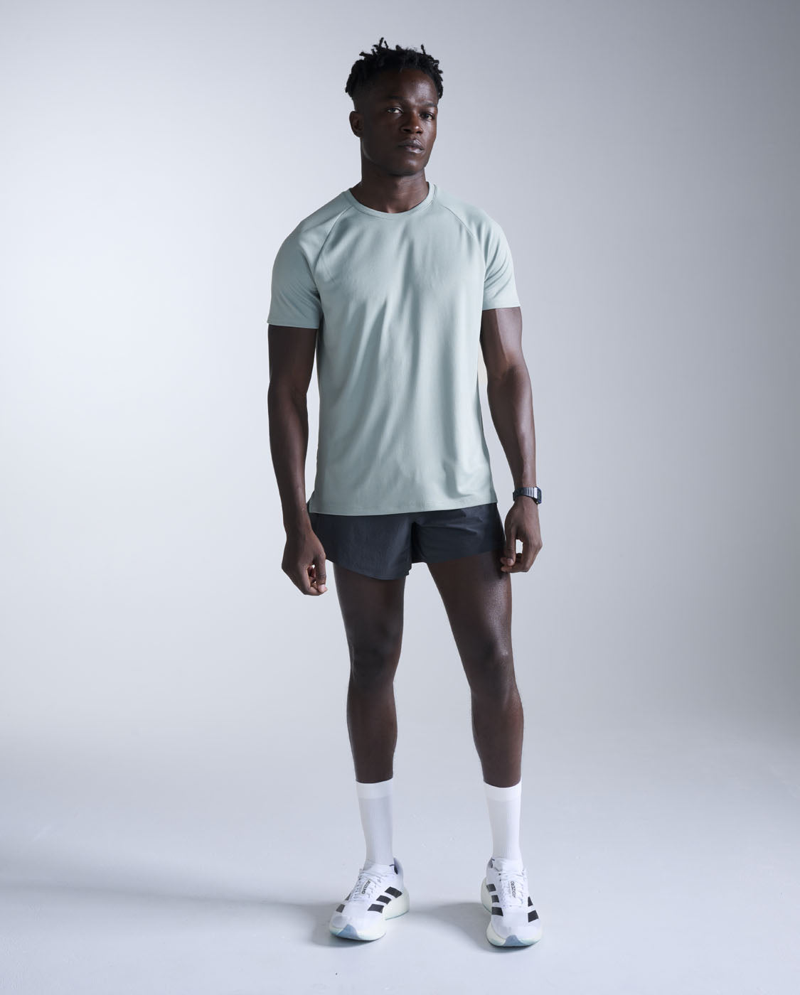2xu-aero-tee-uomo-slim-azzurro-polvere image 4