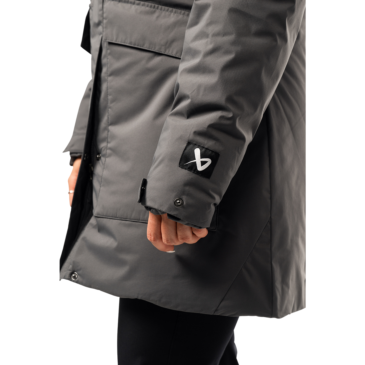 bauer-s25-team-travel-coat-cappotto-viaggio-donna-hockey-nero-nylon image 5