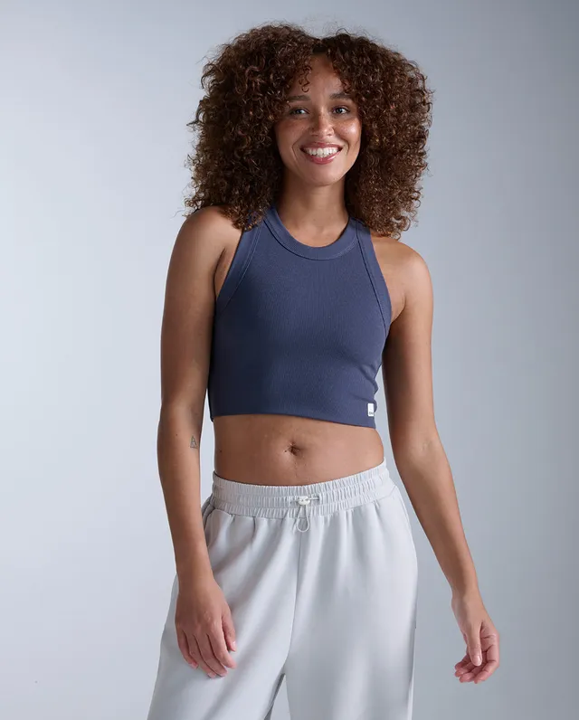 2xu-fluid-tencel-ribbed-crop-tank-top-donna-grigio-3e414a image 1