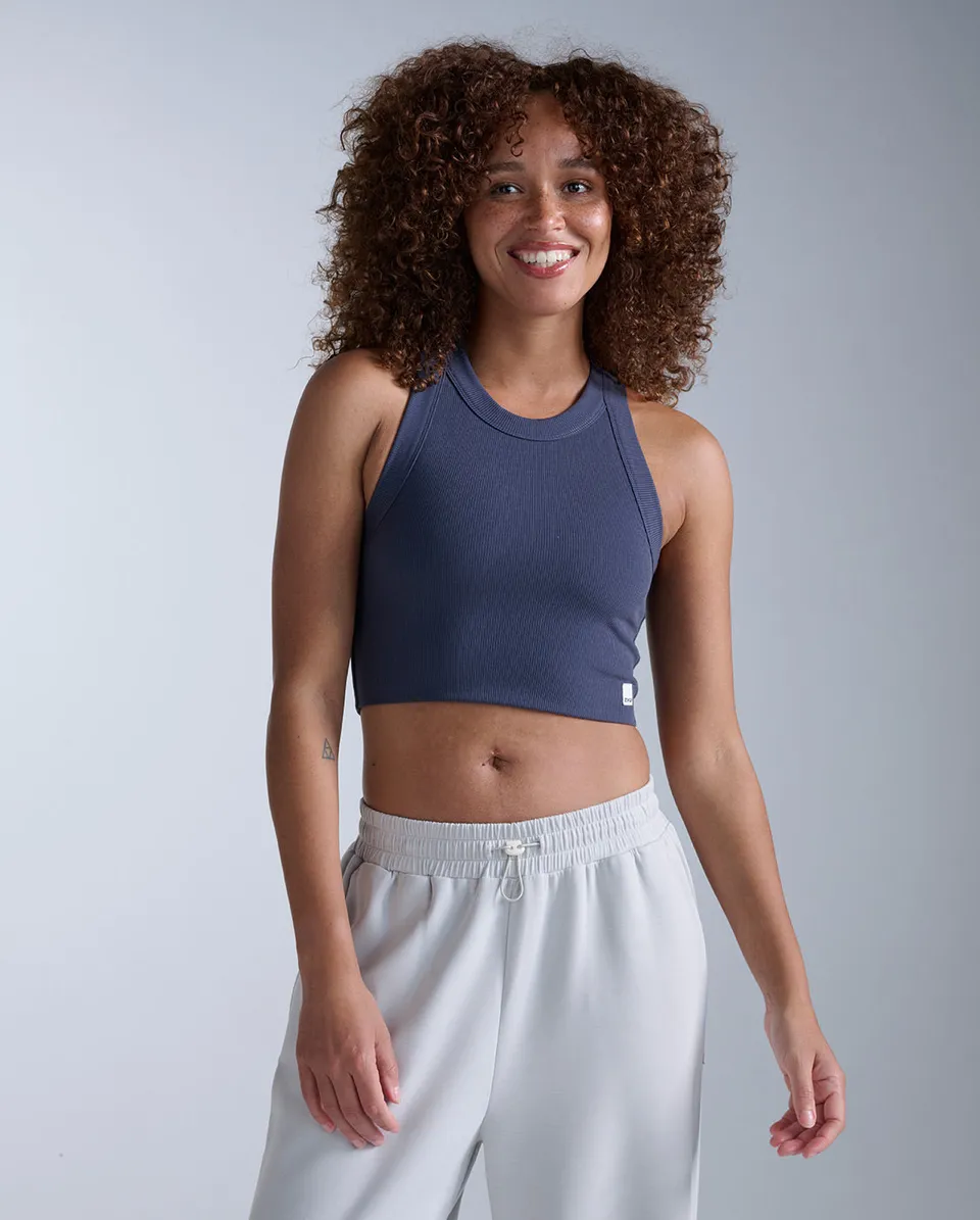 2xu-fluid-tencel-ribbed-crop-tank-top-donna-grigio-3e414a image 1