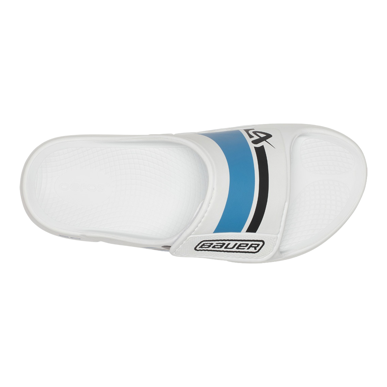 bauer-oofos-sport-flex-slide-senior-ciabatte-recupero-bianco-blu image 7