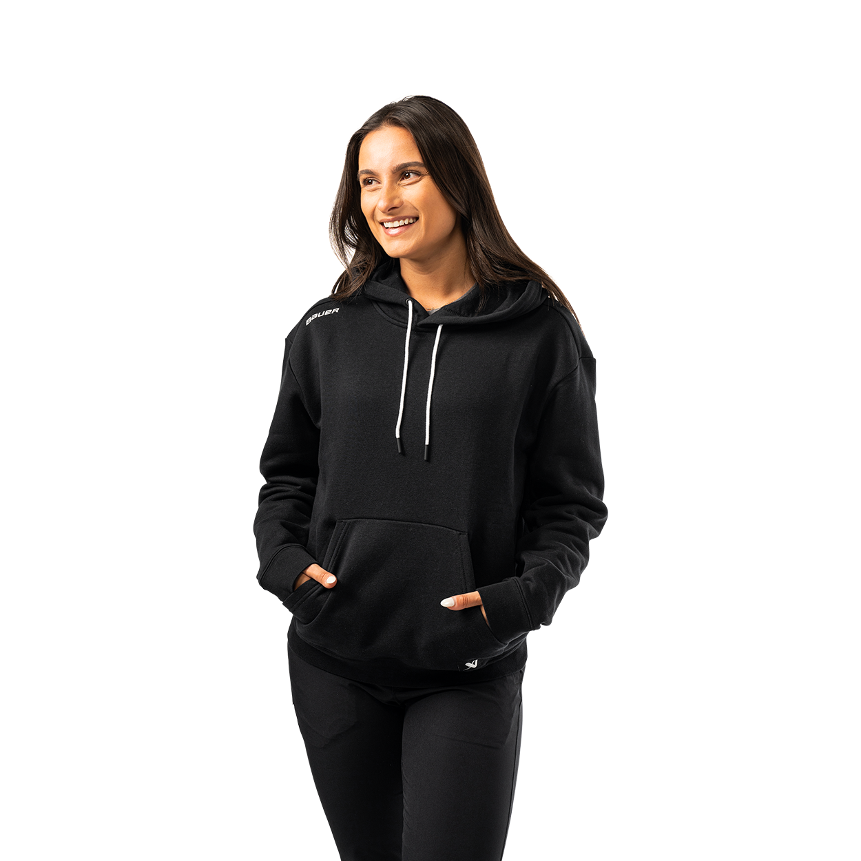 bauer-team-pullover-donna-felpa-con-cappuccio-s25-fit-donna image 1