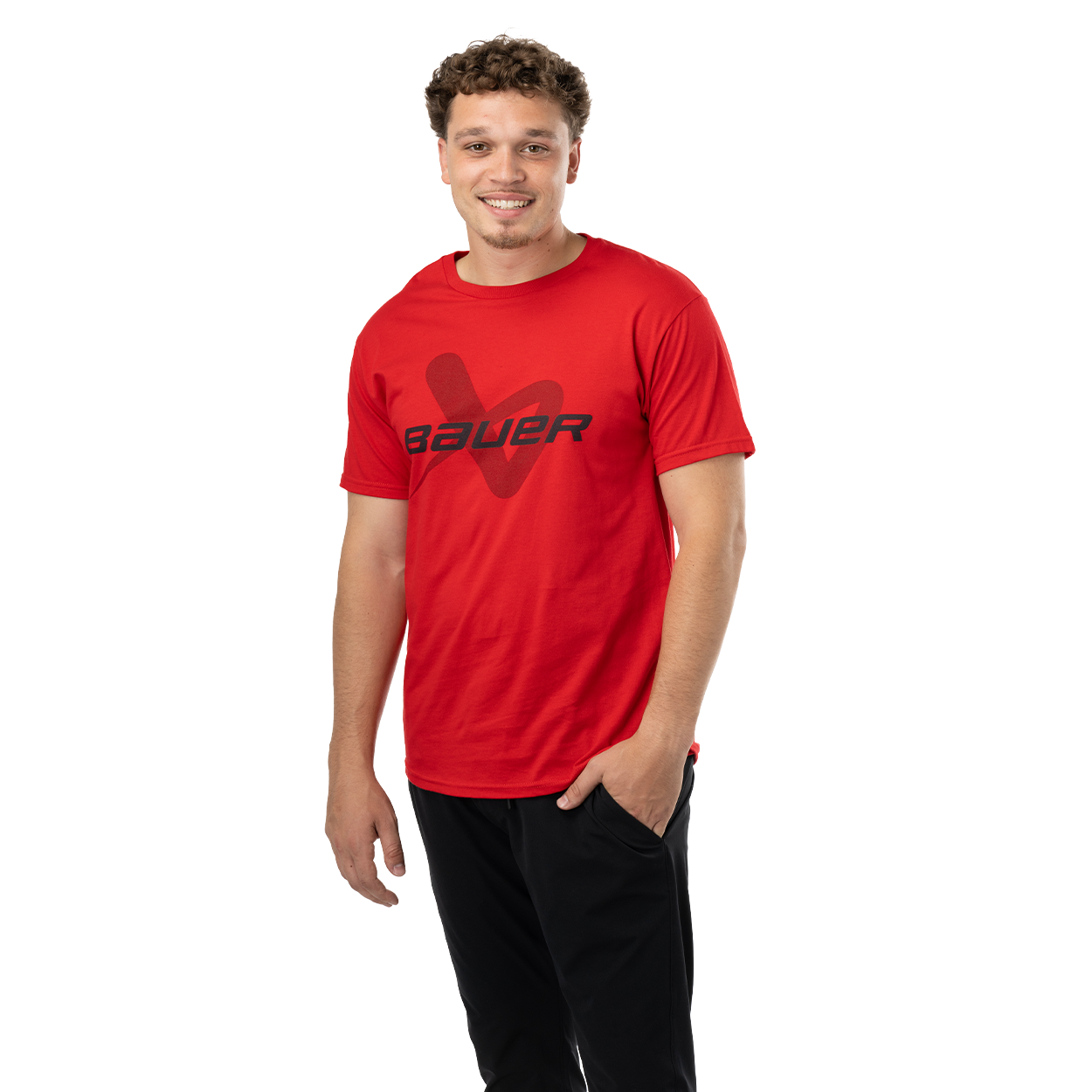 bauer-core-shortsleeve-lockup-tee-senior-t-shirt-hockey image 1