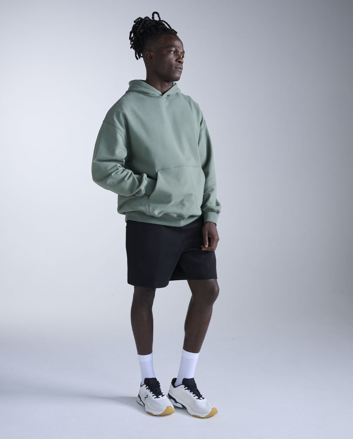 2xu-ez-oversized-felpa-con-cappuccio-in-cotone-organico-unisex-verde image 5
