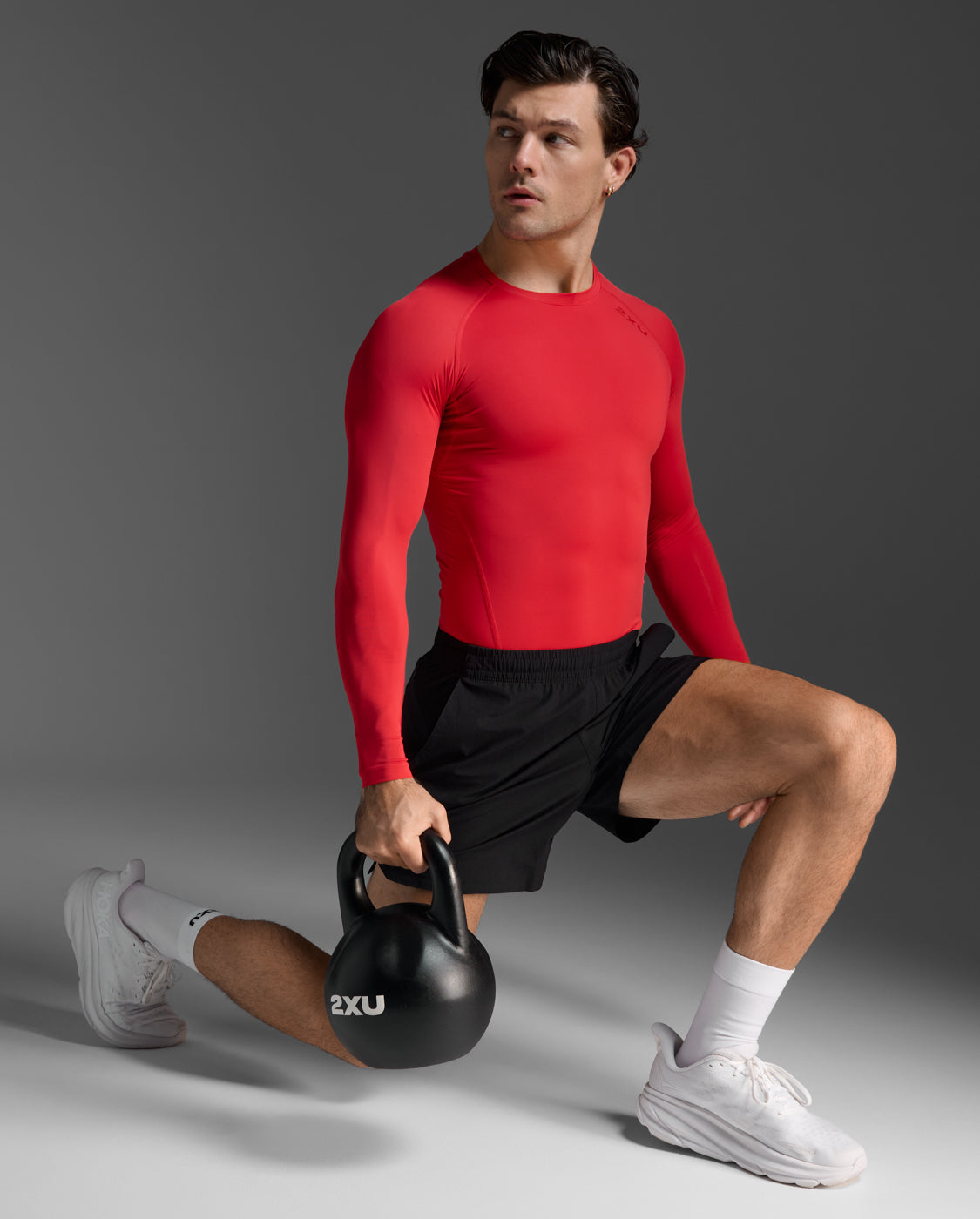 2xu-core-compression-maglia-manica-lunga-uomo-rosso image 4