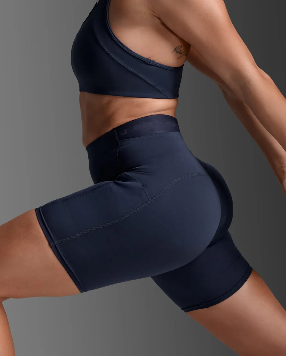 2xu-form-stash-hi-rise-6-short-compression-donna-navy-con-tasche image 1