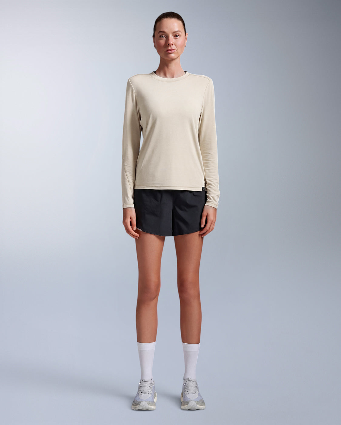 2xu-ignition-wool-donna-maglia-termica-manica-lunga-beige image 3
