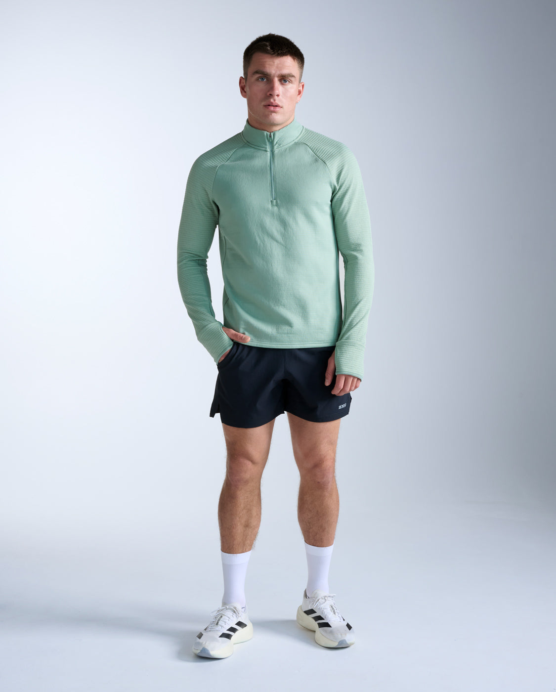 2xu-ignition-haptic-1-4-zip-uomo-verde image 5