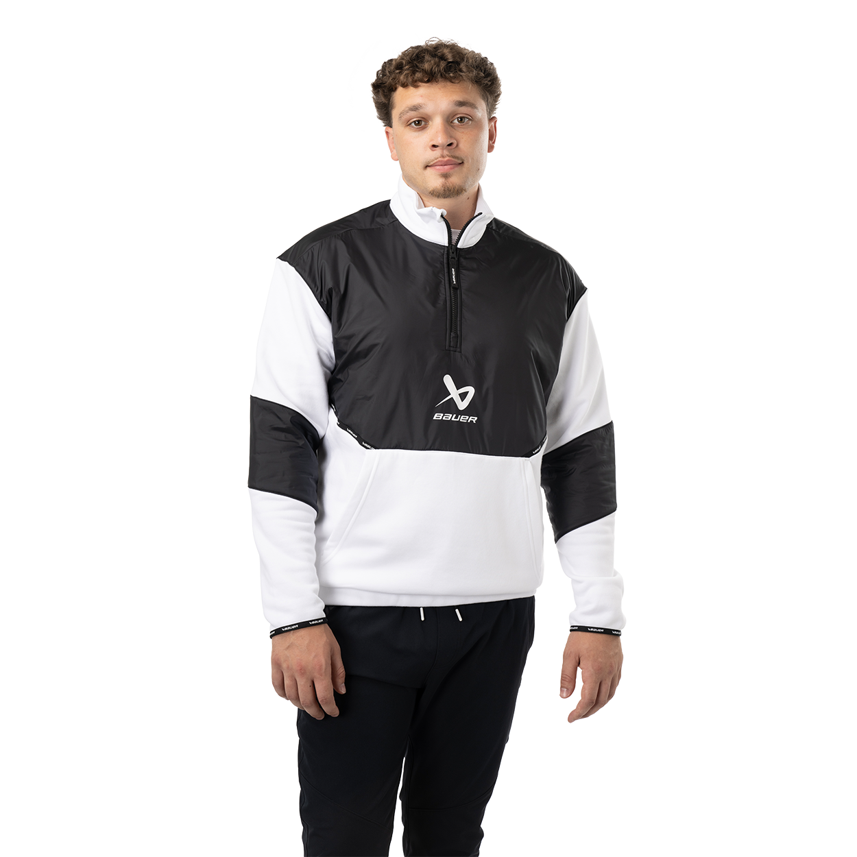 bauer-team-felpa-mezza-zip-senior-con-tasca-a-marsupio image 1