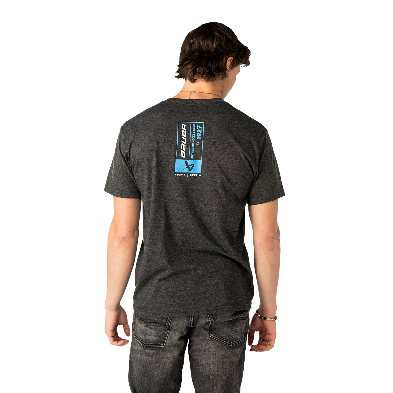 bauer-charcoal-graphic-tee-t-shirt-uomo-grigia image 3