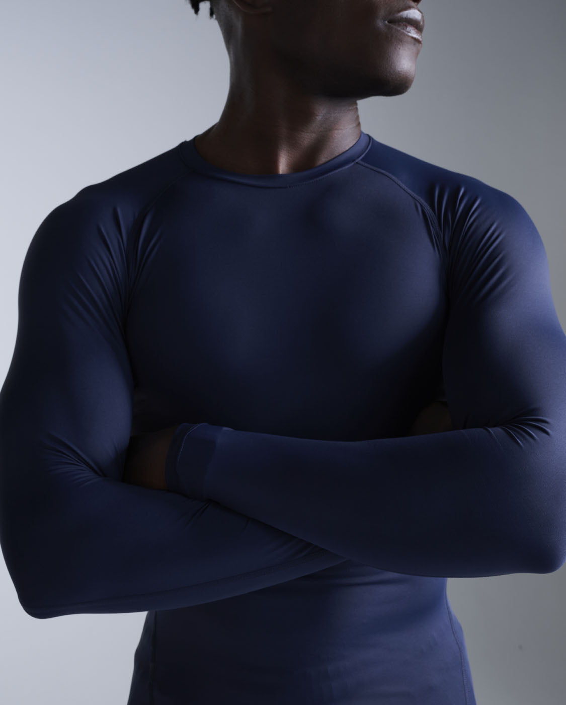 2xu-core-compression-maglia-manica-lunga-blu-pwx-mesh image 5