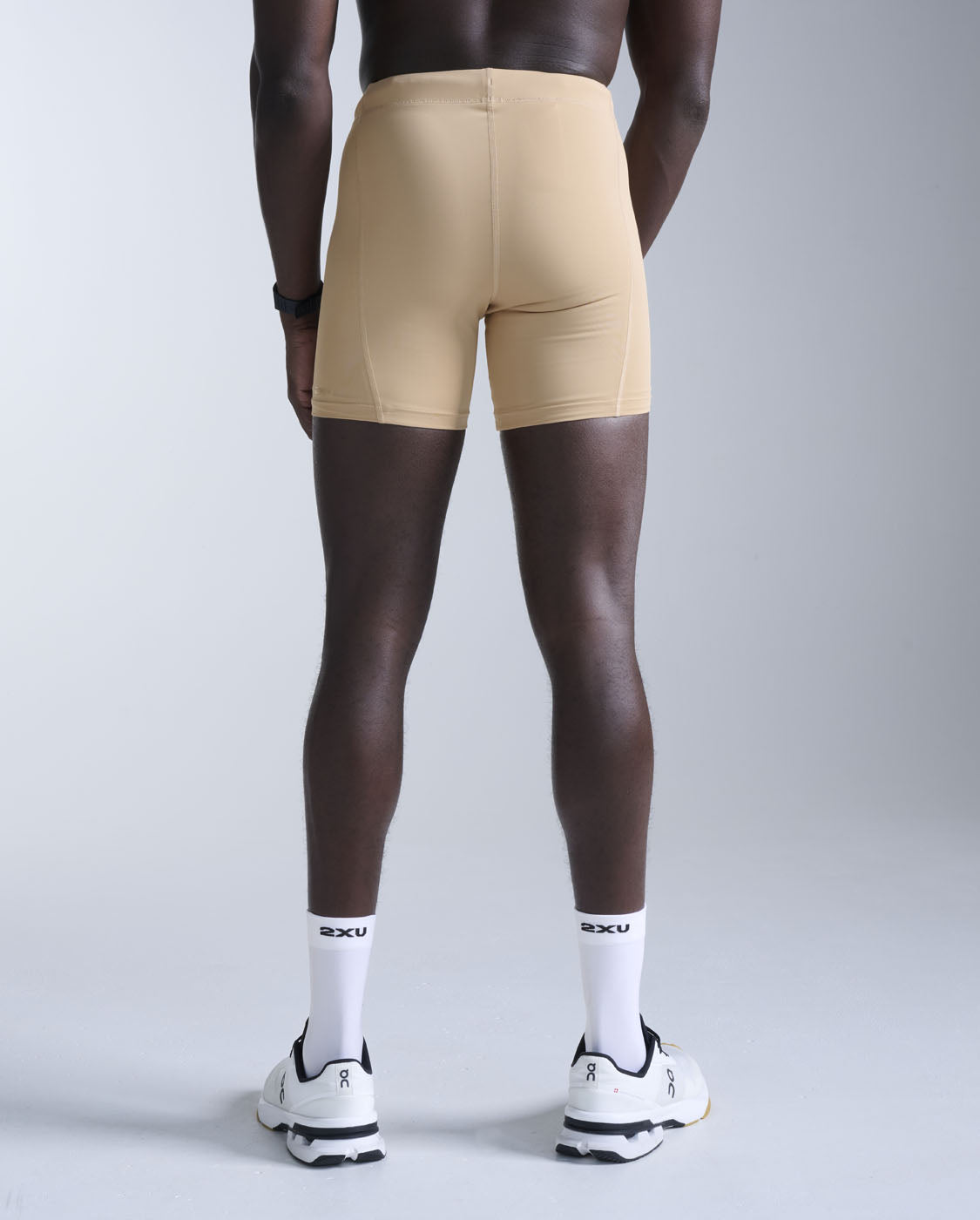 2xu-core-compression-shorts-1-2-beige image 2