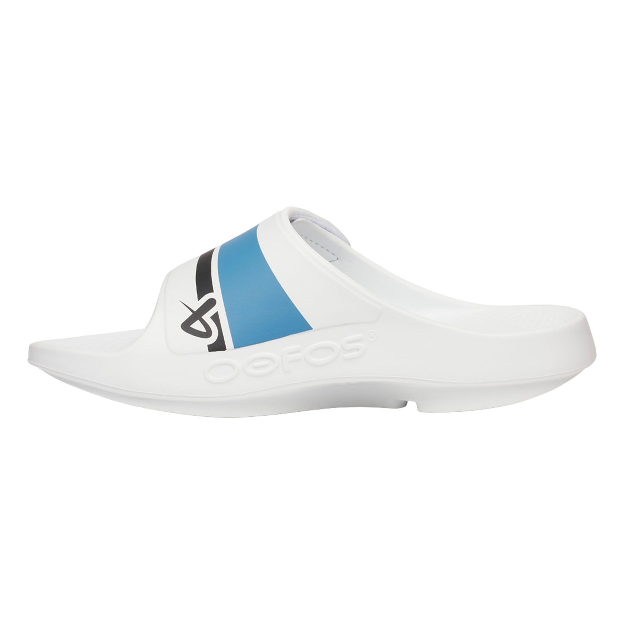 bauer-oofos-sport-flex-slide-junior-bianco-blu-ciabatte-recupero image 4